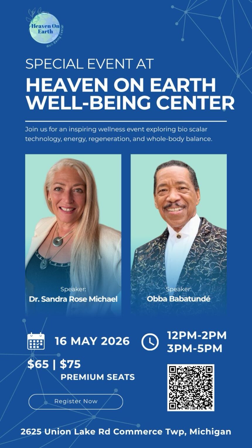 Heaven On Earth Well-Being Center Hosts Special Event Featuring Dr. Sandra Rose Michael and Obba BabatundÃ©