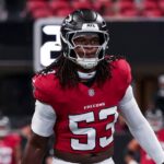 Falcons rookie Kendal Daniels stretchered off field after helmet-to-knee collision in scary scene