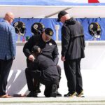 Steelers coach Mike McCarthy injures himself and it was serious enough he never got to halftime locker room