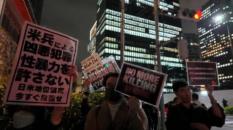 US Marine murder arrest sparks protest in Tokyo (VIDEO)